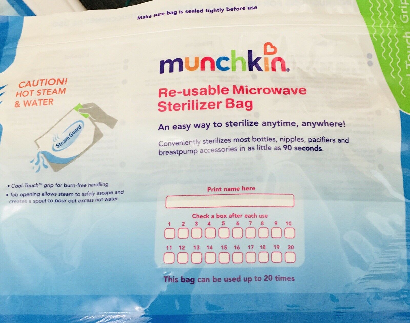 Munchkin Steam Guard Microwave Sterilizer Bags 6-Pack - Parents